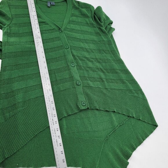ANTHROPOLOGIE LEFT OF CENTER sz XS VALONIA green asymmetrical cardigan - Picture 7 of 9